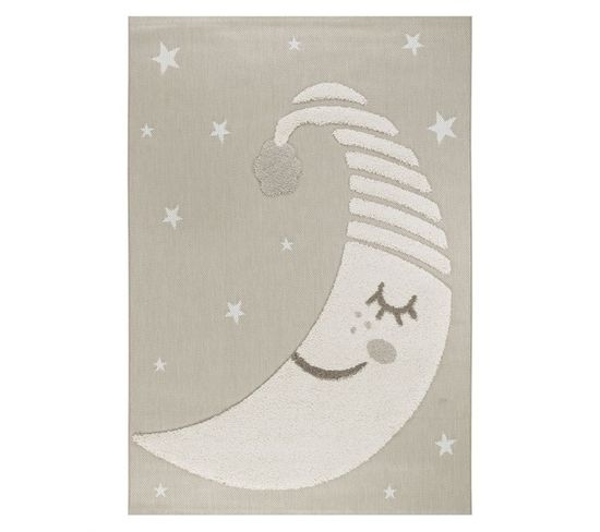 Tapis Enfant Lune Beige - Luna Kids 10 - 170x120