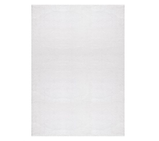 Tapis Uni Blanc Lavable Doux - Loft Blanc - 60x100 Cm
