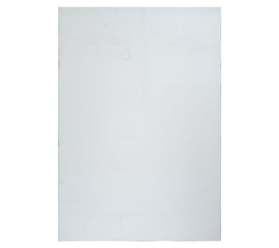 Tapis Lavable Uni Blanc - Vegas Blanc - 60x100 Cm