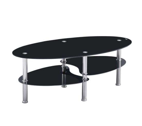 Table Basse Gamme Noir 100x50x41,5 cm