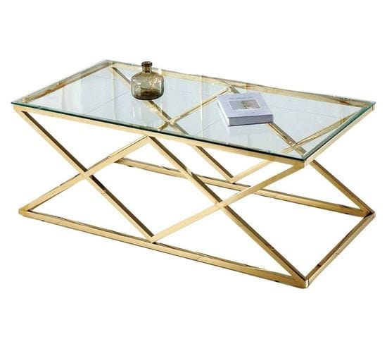 Table Basse Triangle Gold 120x60 Cm