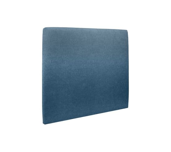 Tete De Lit Tapissee Tissu Bleu L 180 Cm - Ep 10 Cm Rembourre