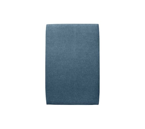 Tete De Lit Tapissee Tissu Bleu L 90 Cm - Ep 10 Cm Rembourre