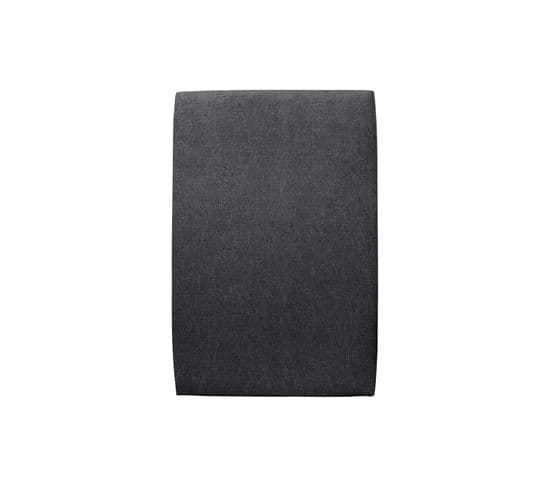 Tete De Lit Tapissee Tissu Noir L 90 Cm - Ep 10 Cm Rembourre