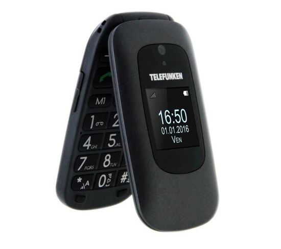 Téléphone Portable À Clapet Tm 250 Izy 2 Écrans Noir