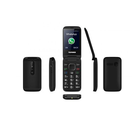 Téléphone Portable à Clapet Avec Facebook Et Whatsapp - Telefunken Tm 360 Cosi- Noir