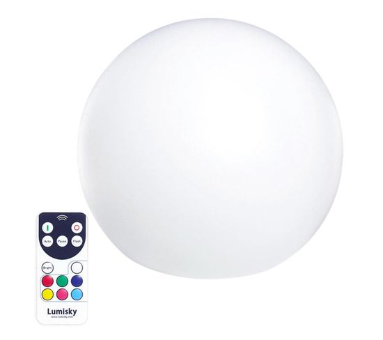 Boule Lumineuse Sans Fil Flottante LED Bobby C30 Multicolore Polyéthylène D30cm