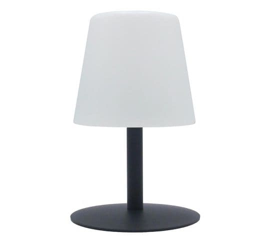 Lampe De Table Sans Fil LED Standy Mini Gris Acier H25cm
