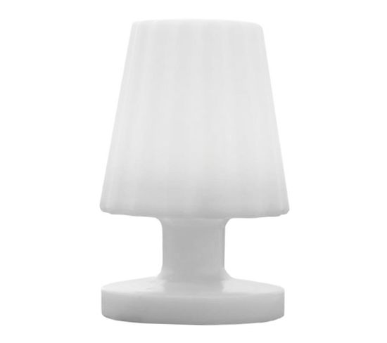 Mini Lampe à Poser Sans Fil LED Lady Mini Blanc Polyéthylène H22cm
