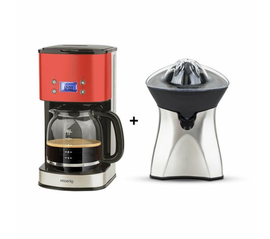 Agr60 + Mg30 Rouge Presse Agrumes Et Cafetiere