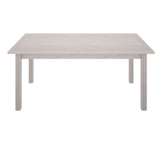 Table rectangulaire L.180 cm DAISY imitation chêne blanchi