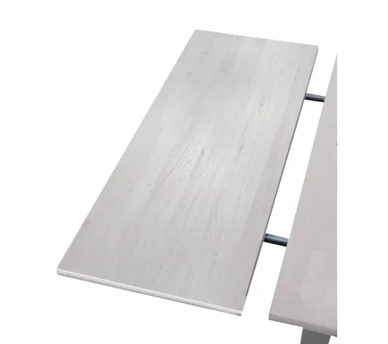 Allonge table rectangulaire DAISY imitation chêne blanchi
