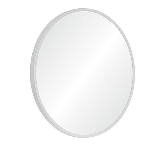 Miroir En Métal Rond D60cm Ema Blanc