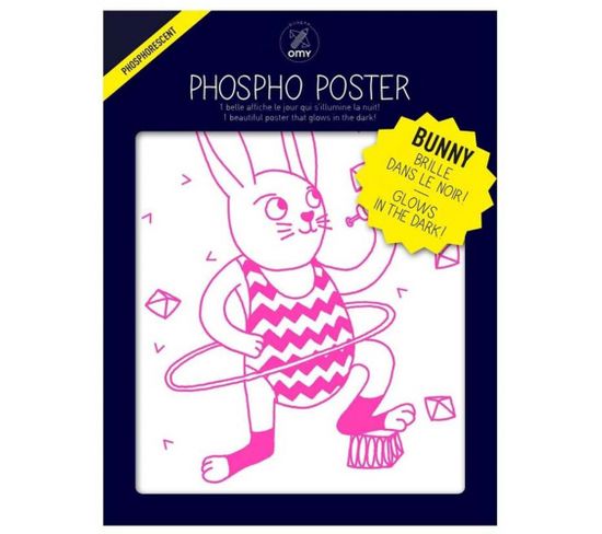 Poster Phosphorescent 30 X 40 Cm Bunny
