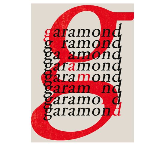 Typo - Signature Poster - Garamond - 30x40 Cm