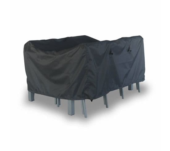 Housse De Protection 150x125cm Gris Foncé - Bâche Rectangulaire En Polyester Enduit Pa Pour Tables