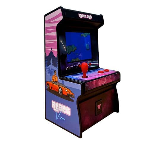 Mini Borne Arcade Retro - 200 Jeux Originaux Intégrés - Console De Jeu Classique Reset Vice 8 Bit