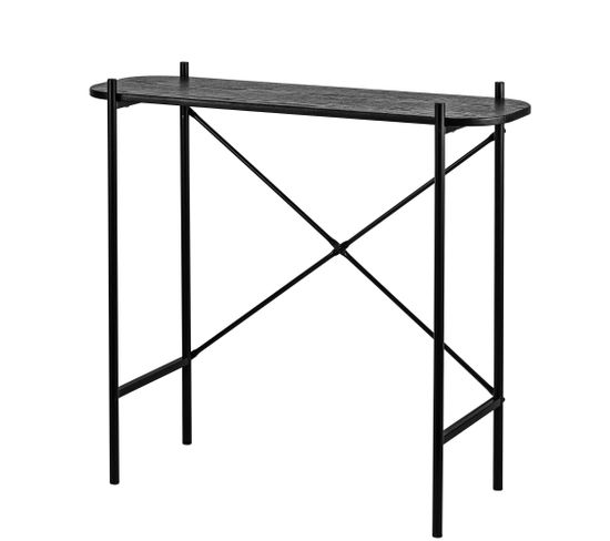 Table Console Design Industriel Moderne Noir Metal