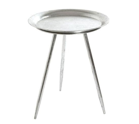 Table D'appoint Design "matalo" 47cm Argent