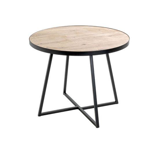 Table Basse "miranda" 60cm Chêne et Noir