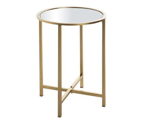 Table D'appoint Design "miroir" 53cm Or