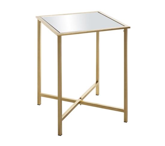 Table D'appoint Design En Métal "mezo" 53cm Or