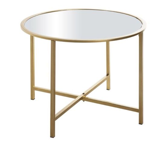 Table D'appoint Design "miroir" 60cm Or