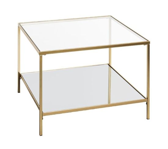 Table D'appoint Carrée Design "timana" 60cm Or