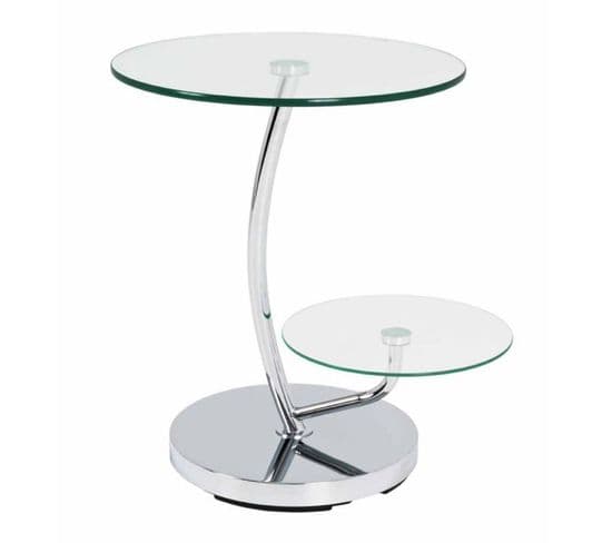 Table D'appoint Design "cofag" 55cm Chromé