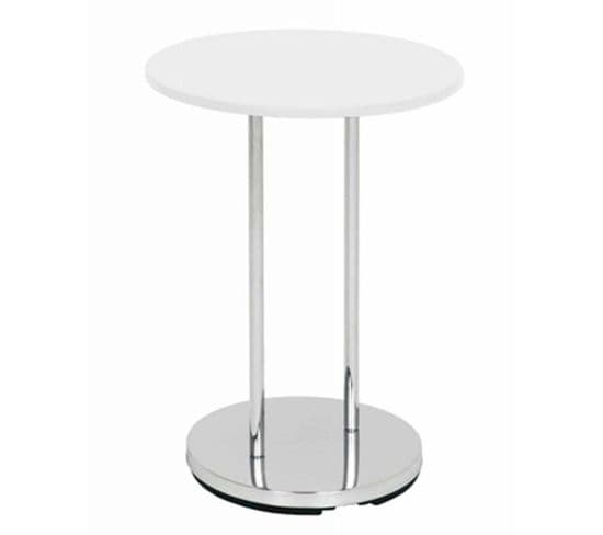 Table D'appoint Design Ronde "hava" 55cm Blanc