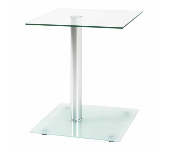Table D'appoint En Verre "nolan" 52cm Transparent