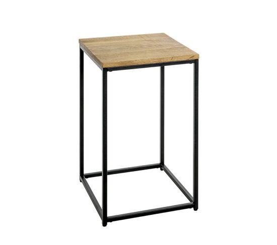 Table D'appoint "pika" 60cm Chêne et Noir