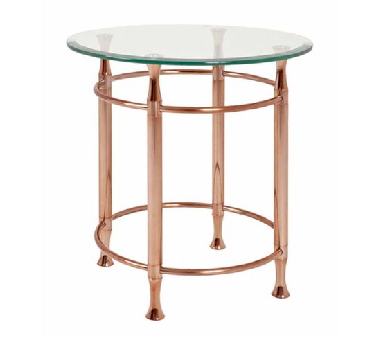 Table D'appoint Design "hyva" 52cm Cuivre