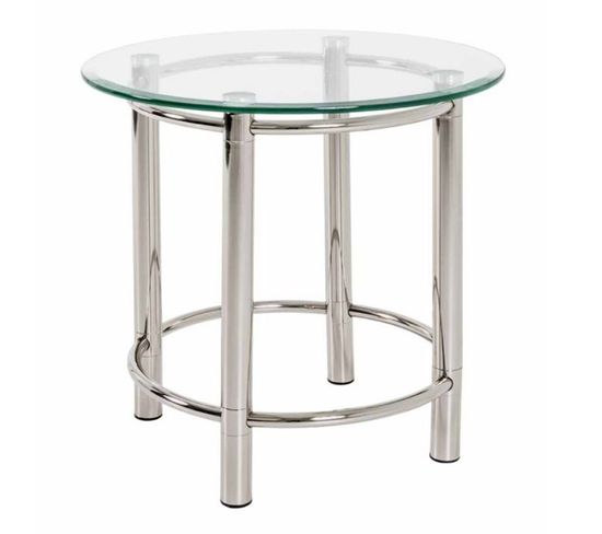 Table D'appoint Design "fygas" 55cm Argent