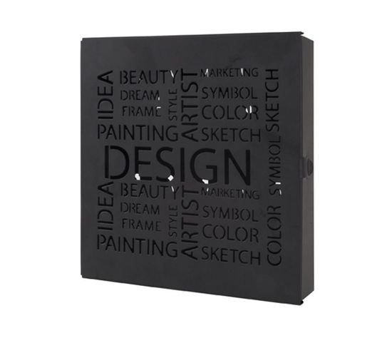 Boîte À Clés Métal "design" 24cm Noir