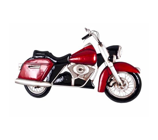 Patère Murale Vintage "moto" 99cm Rouge