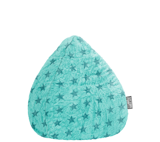Pouf Fluffy Stars L Turquoise