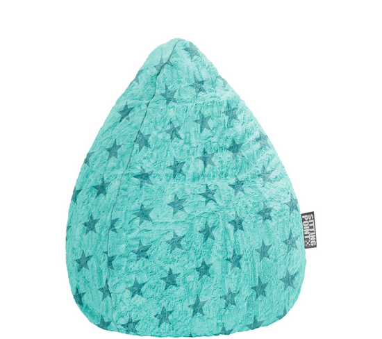 Pouf Fluffy Stars Xl Turquoise