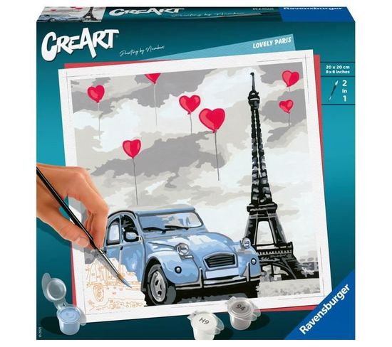 Creart - Carré - Paris - - Coffret Complet - Peinture Au Numéro Adulte - Des 12 Ans