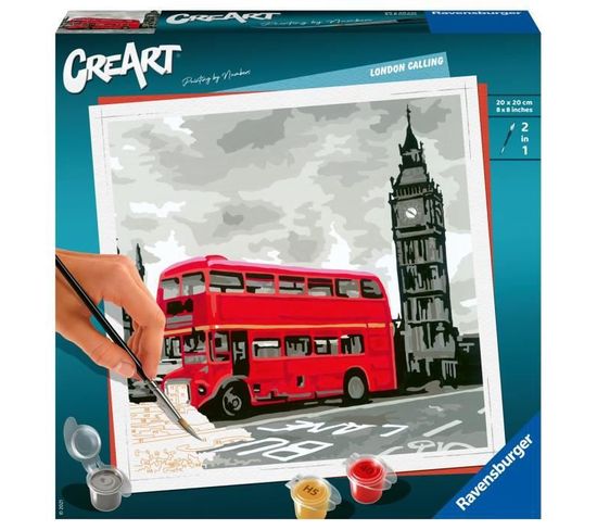 Creart - Carré - Londres - - Coffret Complet - Peinture Au Numéro Adulte - Des 12 Ans