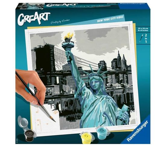 Creart - Carré - New York City - - Coffret Complet - Peinture Au Numéro Adulte - Des 12 Ans