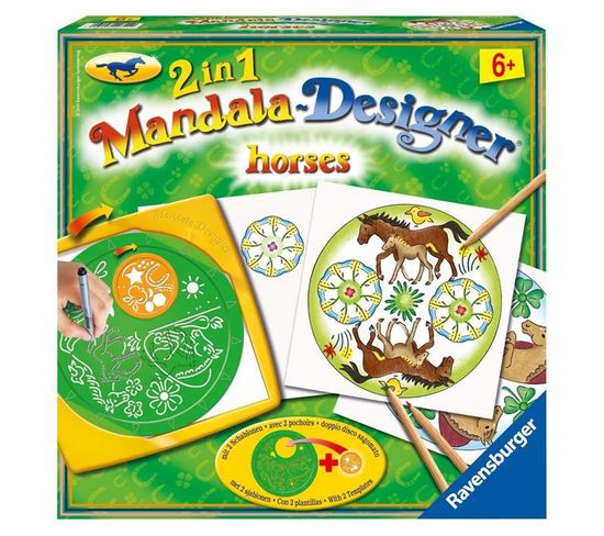 Loisirs Créatifs Mandala Designer 2 En 1 Chevaux
