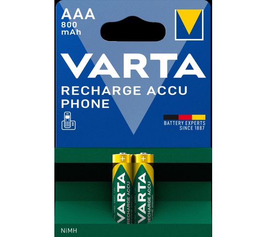 Piles rechargeables VARTA AAA x2
