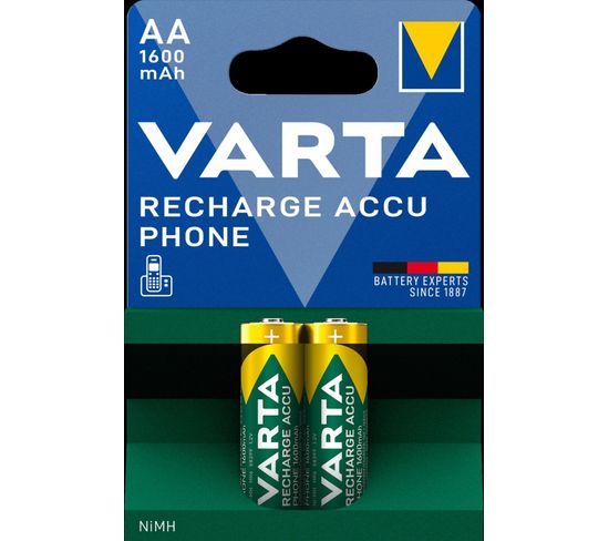 Piles rechargeables VARTA AA x2