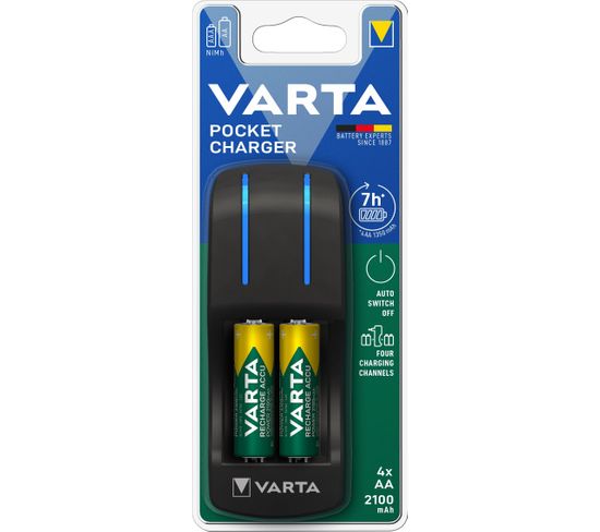 Chargeur piles VARTA POCKET CHARGEUR + 4  AA