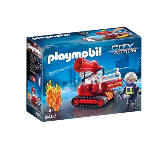 9467 Playmobil Pompier Avec Robot D'intervention 1218