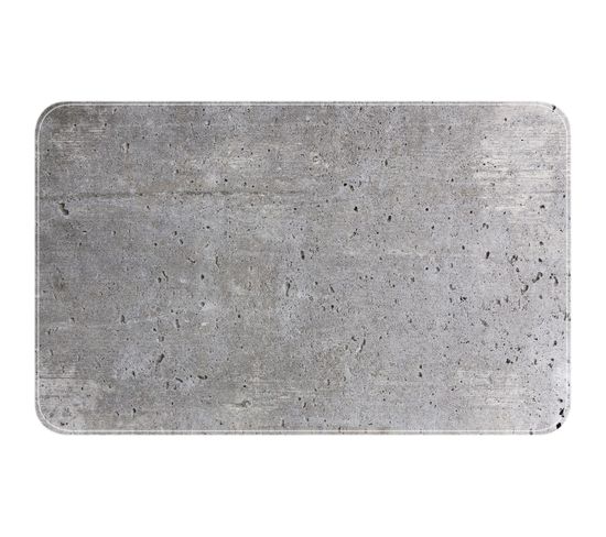 Tapis De Baignoire Antidérapant Design Ciment Concrete - L. 70 X L. 40 Cm - Gris