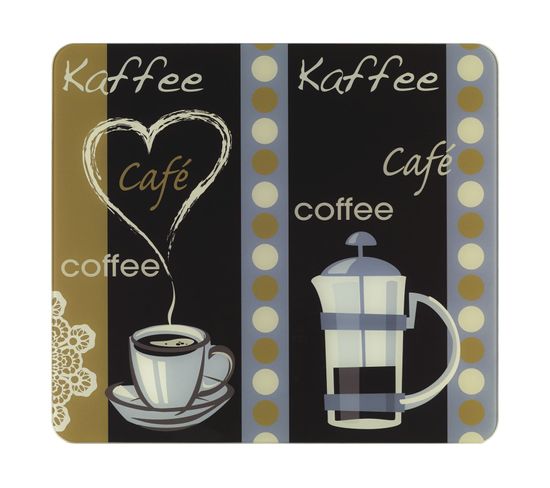 2 Couvres-plaques Multi-usage Arome Du Café - 56 X 50 Cm - Multicolore