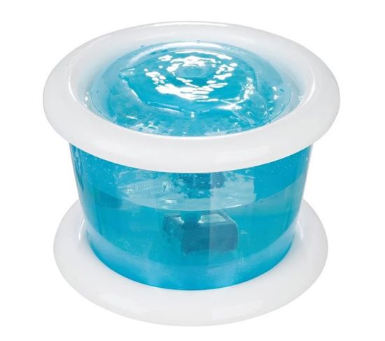 Distributeur Automatique D'eau Bubble Stream 3l - Bleu Et Blanc - Pour Chien