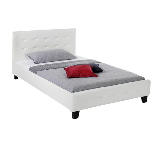 Lit Simple Maria, 120 X 200 Cm, Capitonné Avec Sommier ...